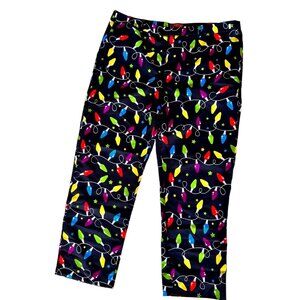 You Look Ugly Today Christmas Lights Pants XXL Black Holiday Office Part…